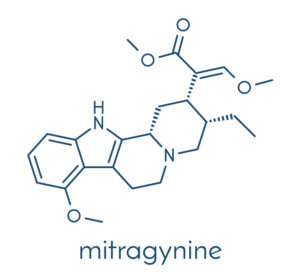 The chemical molecules that make up mitragyine